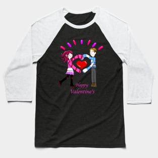 Valentine's day Lover in Stripes Baseball T-Shirt